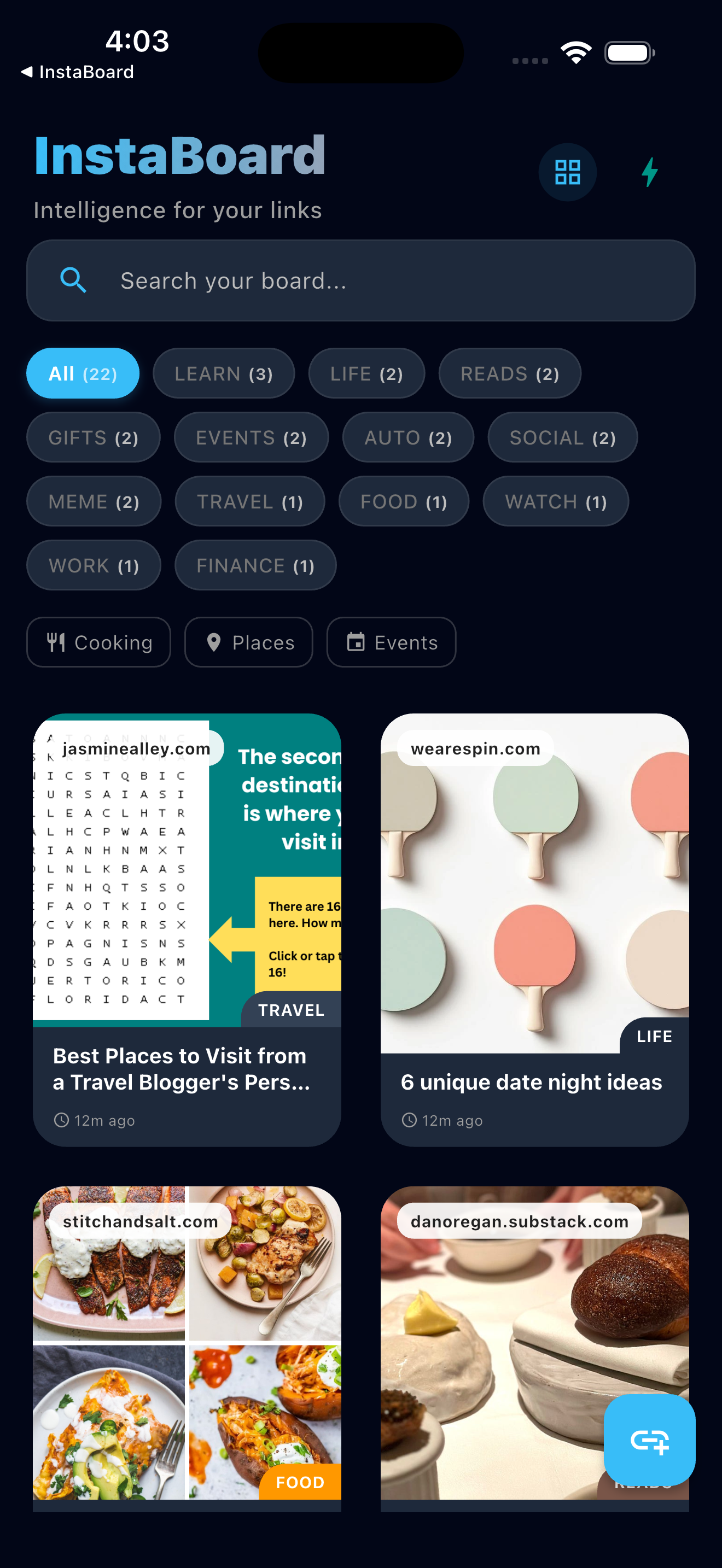 InstaBoard App Preview 2