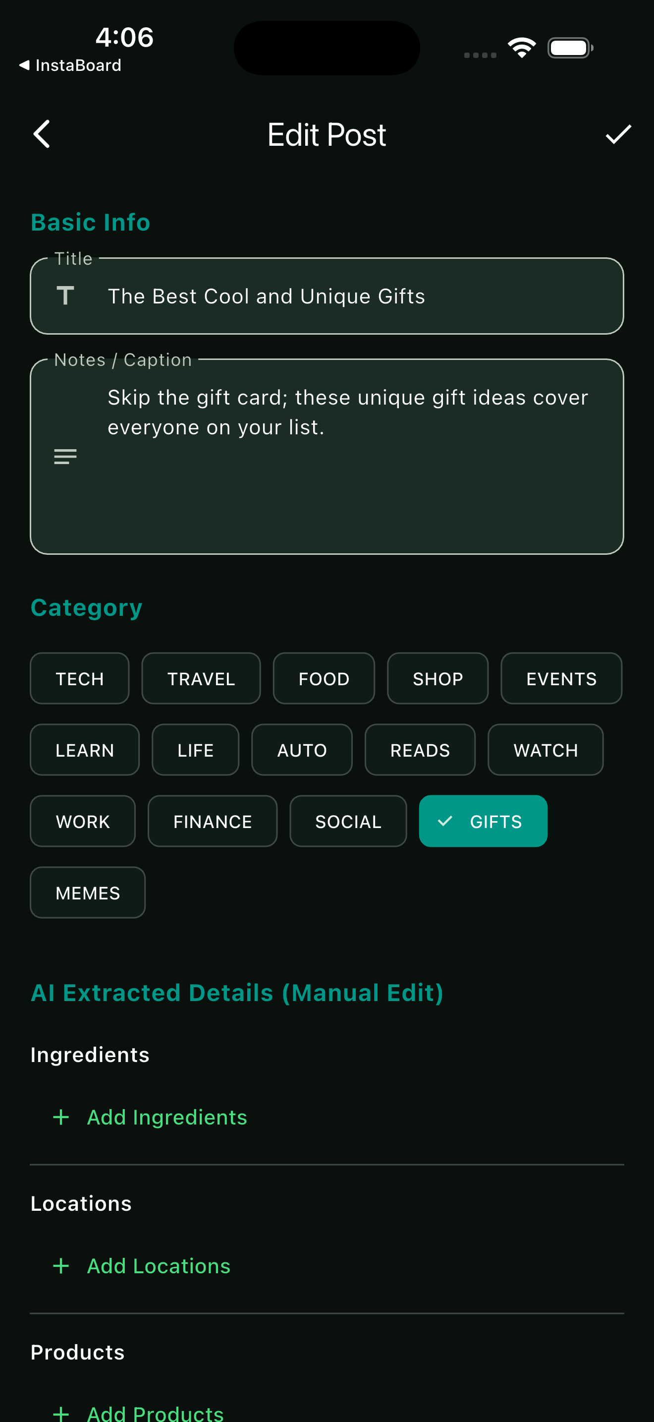 InstaBoard App Preview 6